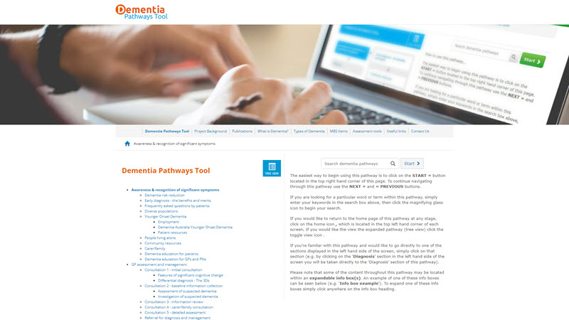 Dementia Pathways Tool